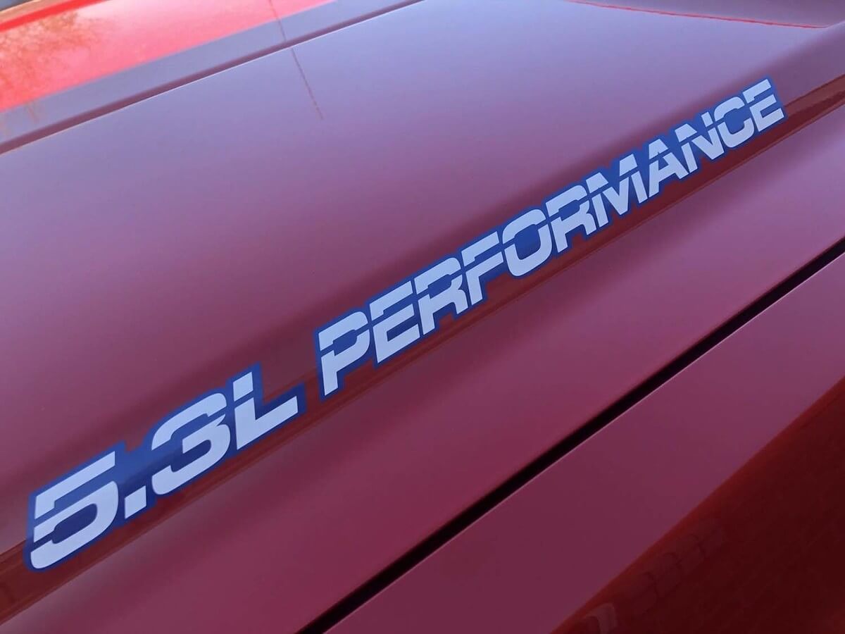 5.3L PERFORMANCE +Outline Hood, Body Stickers Decals For Chevy, GMC, Silverado, Sierra