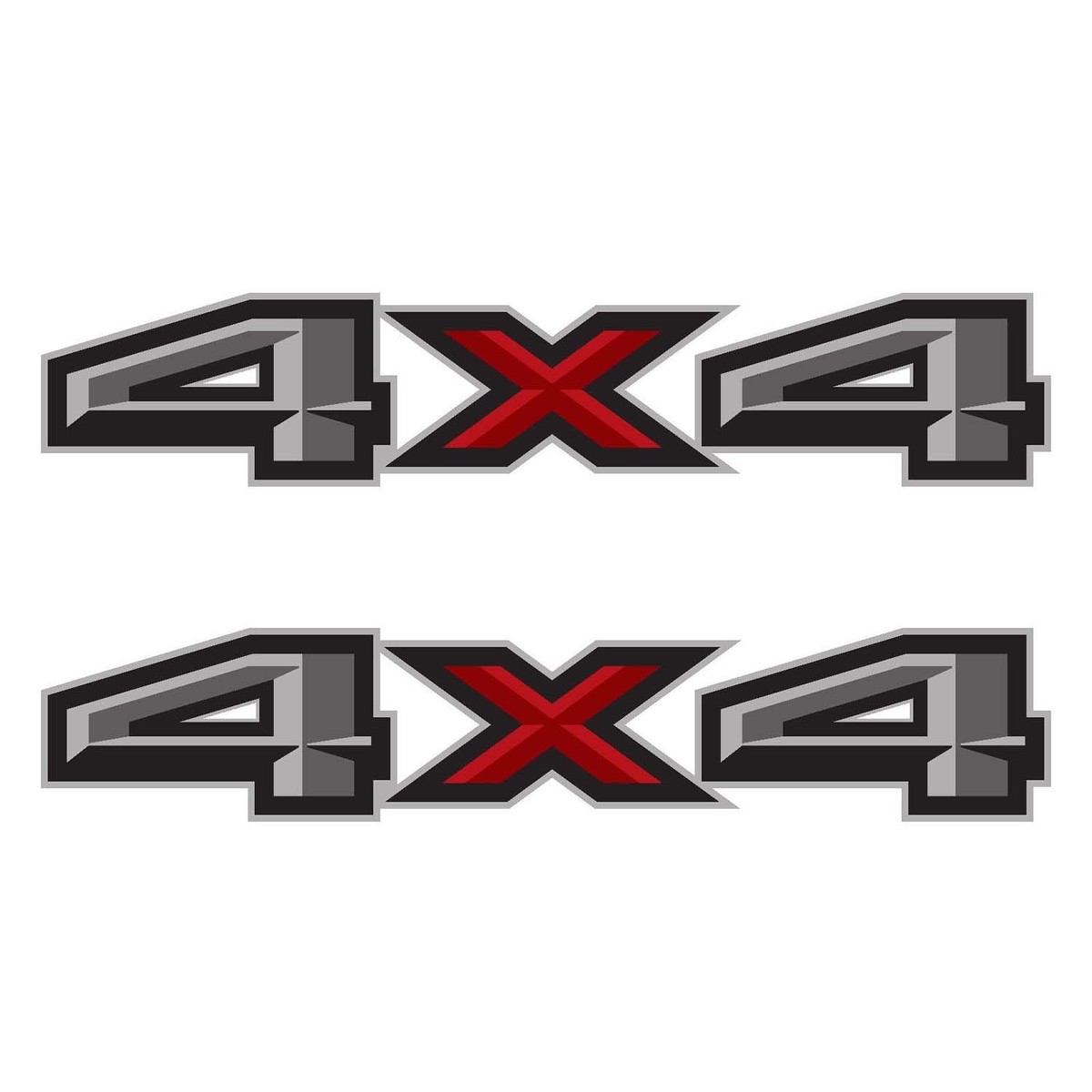 Set of 2: 2018 Ford F-150 4X4 off-road vinyl decal sticker pickup truck side bed