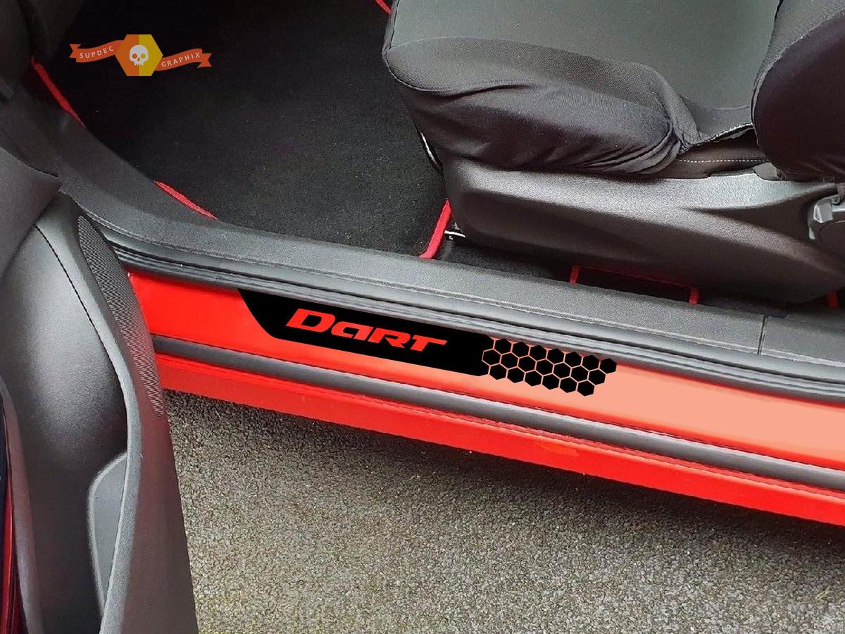 4X Dodge Dart Vinyl Door Sill Stickers Decals 2013 - 2018 Turbo GT Limited Rallye SXT