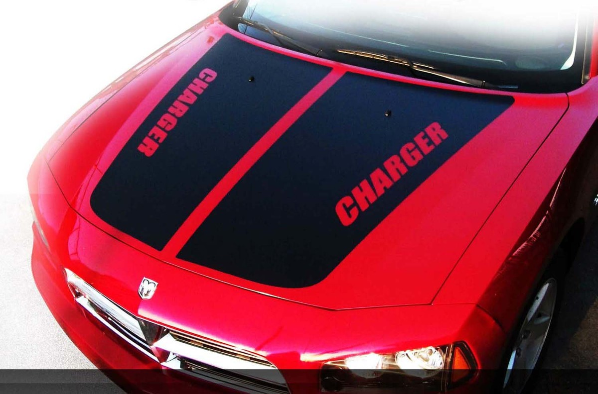 Dodge Charger Hood Stripes Sticker Decal Kit Pre cut 2006 2007 2008 2009 2010