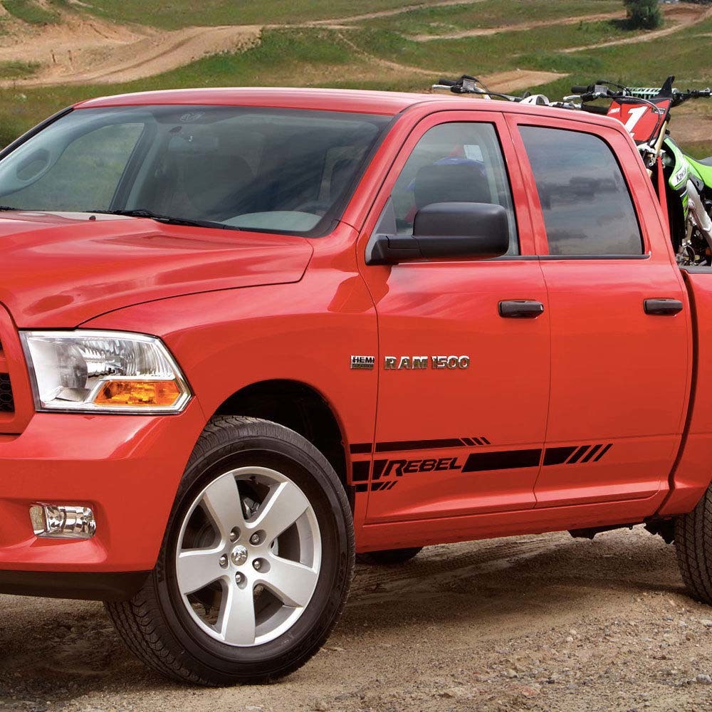 Dodge Ram Rebel mk4 2009-2017 1500 side graphics stripe Sticker Decal style 8