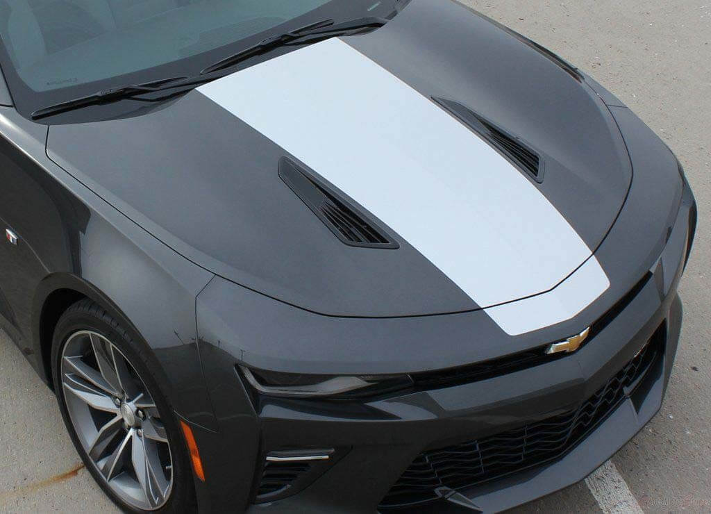 Hood Center Vinyl Graphics Stickers Decals Stripes for Camaro 2016 - 2018