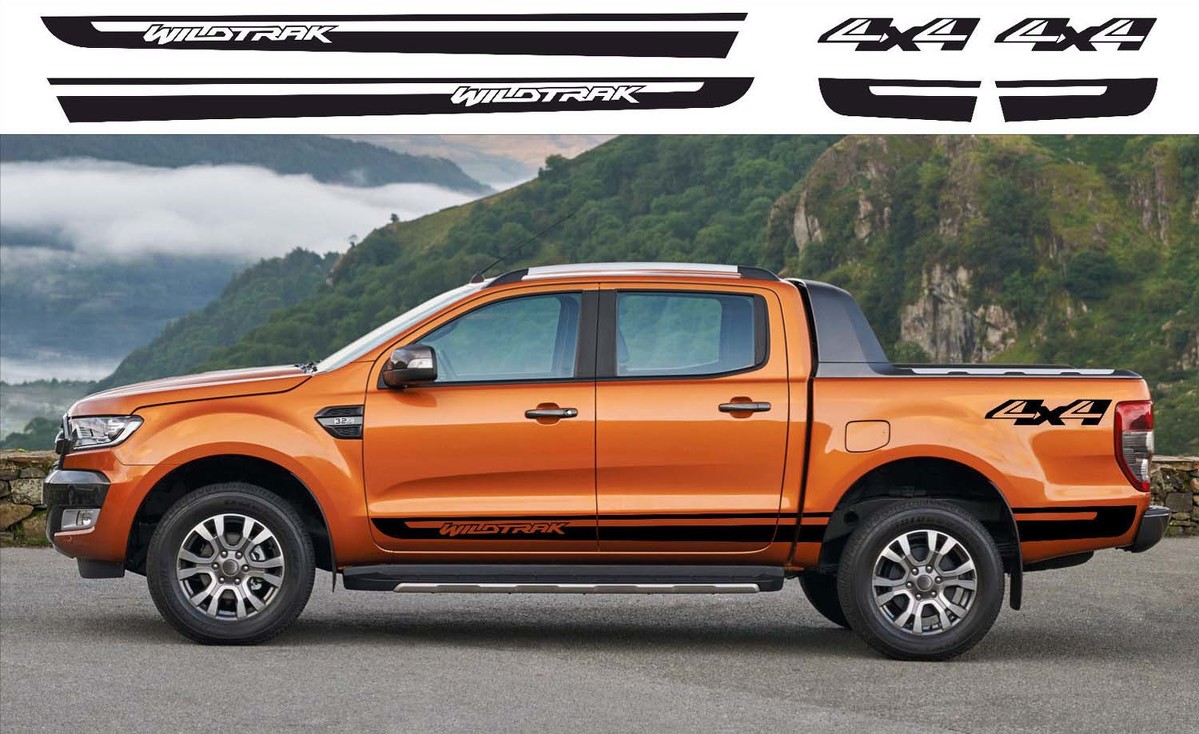 Ford Ranger Wildtrak 4x4 ទំព័រ Vinyl Decals ក្រាហ្វីក rally sticker kit
