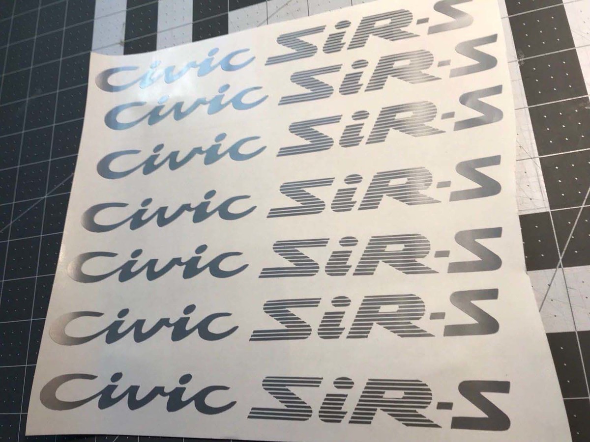 HONDA JAPAN CIVIC SiR-S DECAL sticker JDM OEM size illest EG hatch eg6 eg3