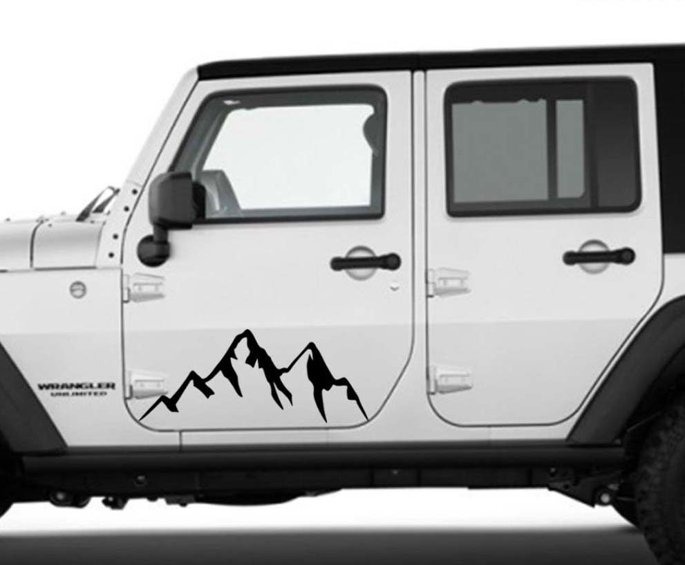 Mountains car accessories graphic decal vehicle body sticker for Jeep Suba Toyota door  camper rv truck trailer suv custom nature scene