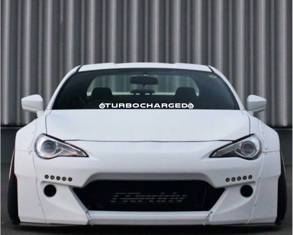 Turbocharged Windshield Sticker Banner Vinyl Decal Bumper Sticker For Suba WRX