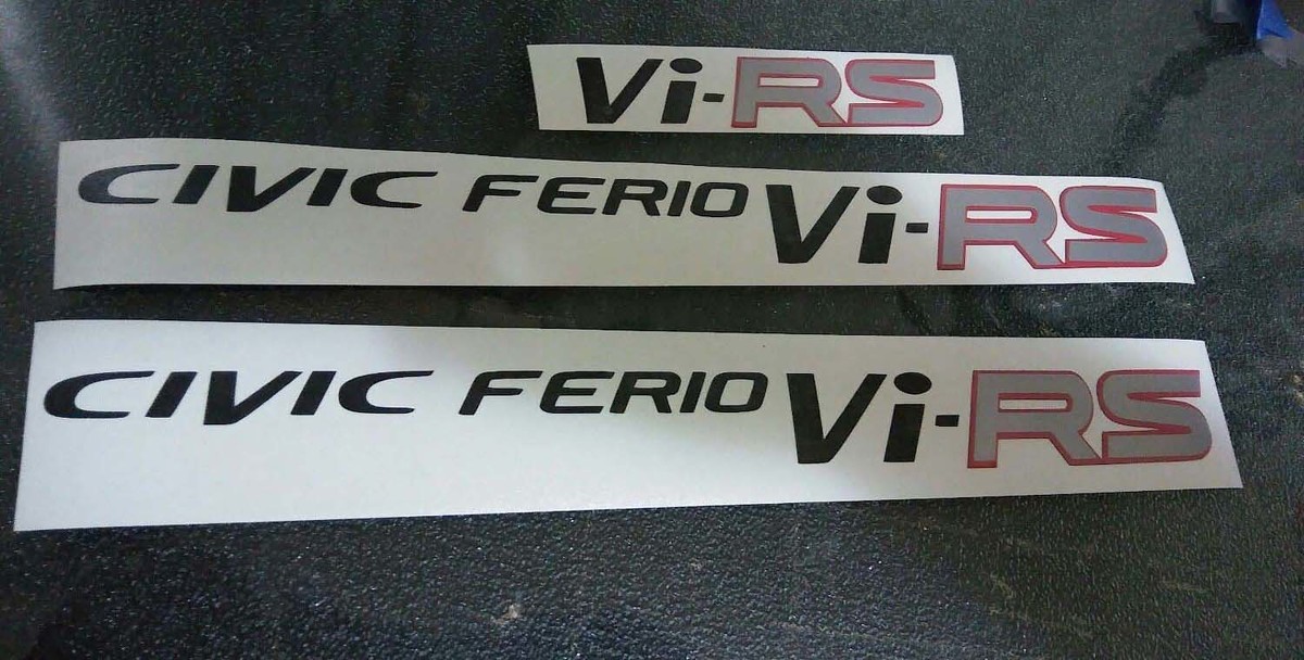 JDM Honda Civic Ferio Vi-RS Decal Sticker JDM EK3 EK4 SI-R lowered OEM Size
