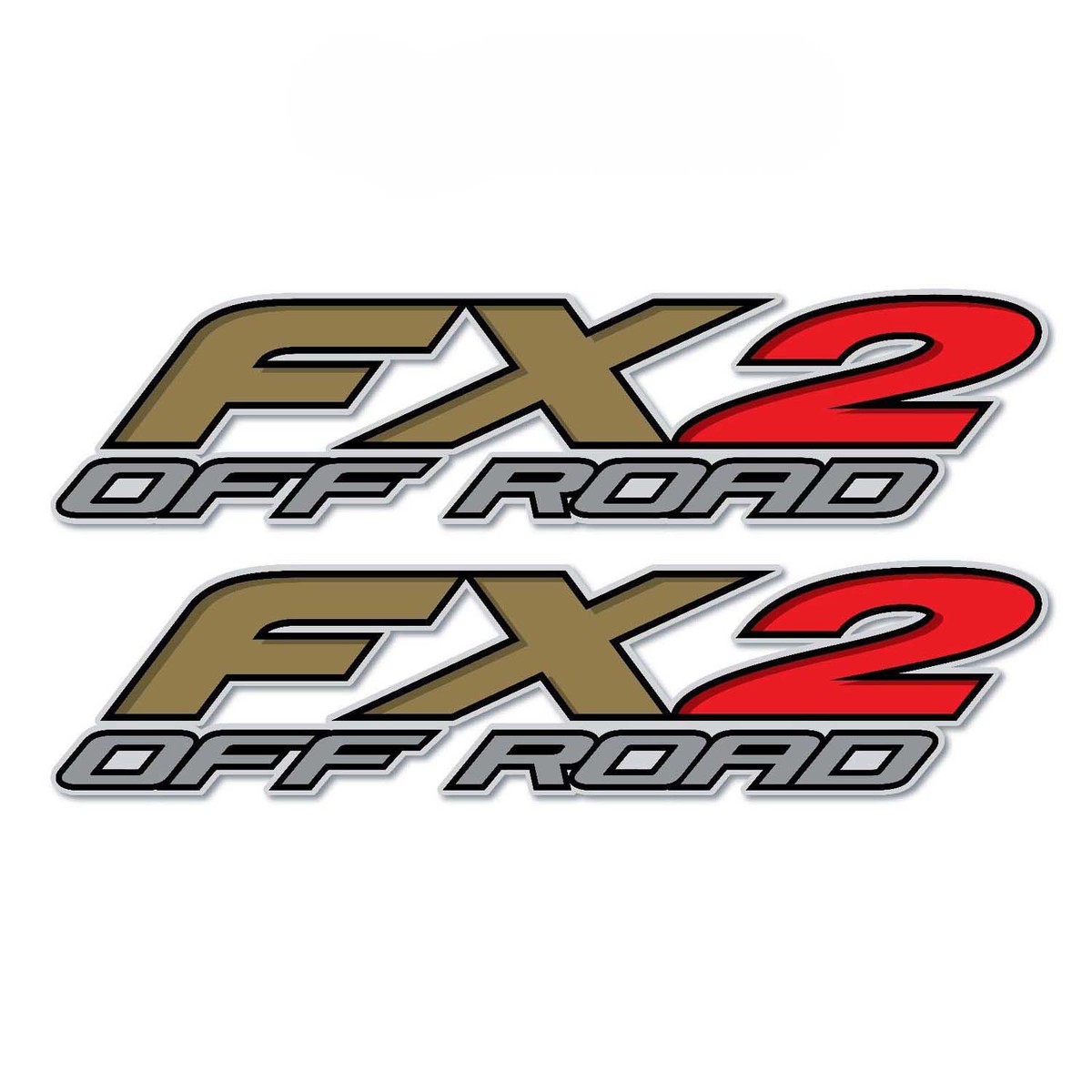 Set of 2: FX2 Off Road truck bed  side vinyl decal sticker auto car