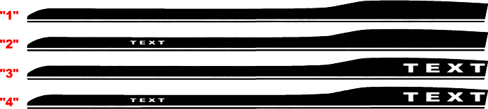 2008 & Up Dodge Challenger  Targa/ Drag Pack Style Side Stipe Kits