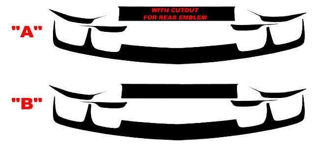 2010-2013 Chevrolet Camaro Rear Trunk and Fascia Blackout Vinyl Decals Stickers kit