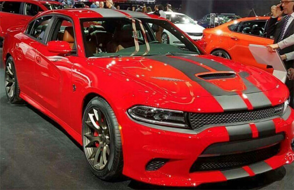 SRT HELLCAT Style Rally Stripe Sticker Decal Kit for 2015 & Up Dodge Charger