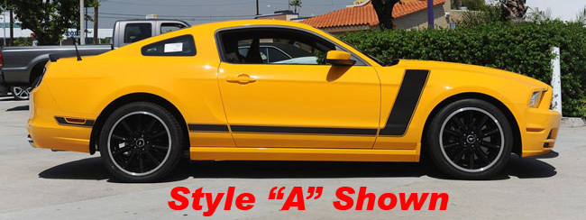 2013 Ford Mustang BOSS Style Side Stripe Kit Vinyl Decals Stickers 