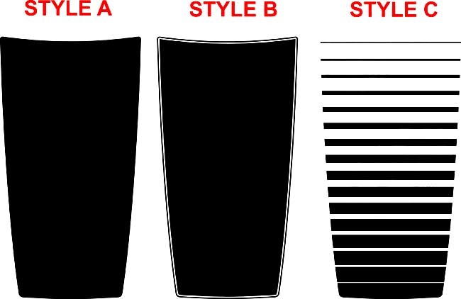 2015 - 2020 Ford Mustang Center Hood Stripe Vinyl Decals Stickers 