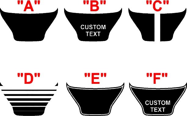 2018 & Up Dodge Durango SRT / RT / GT  Sport Hood Scoop Blackout Sticker Decal Kit