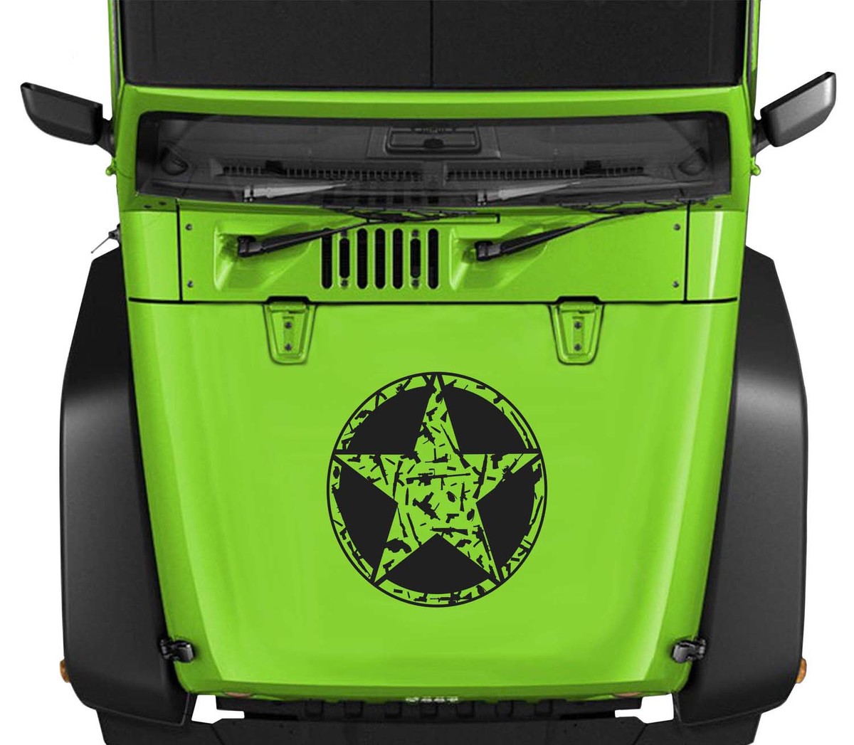 Oscar Mike Guns M4 AK Bullet Star Hood Vinyl Sticker Decal 23