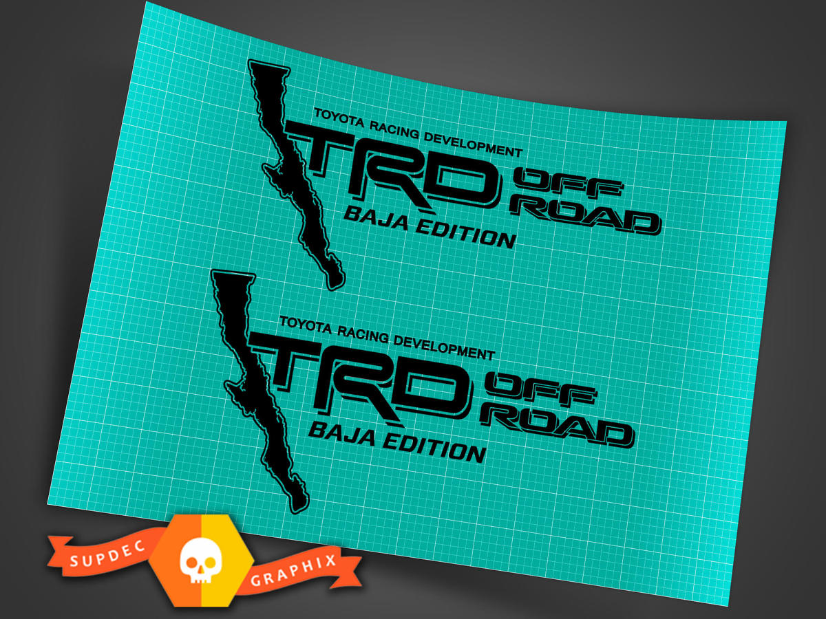 TRD OFF ROAD bed decal sticker Baja Edition Tacoma Tundra Toyota 4x4 Sport CALI