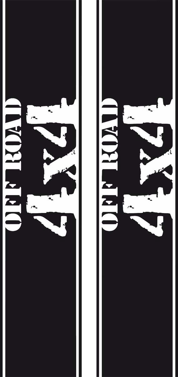 Universal 4x4 Off Road Distressed Truck Bed Sticker Decal set, Many colors, Made in USA