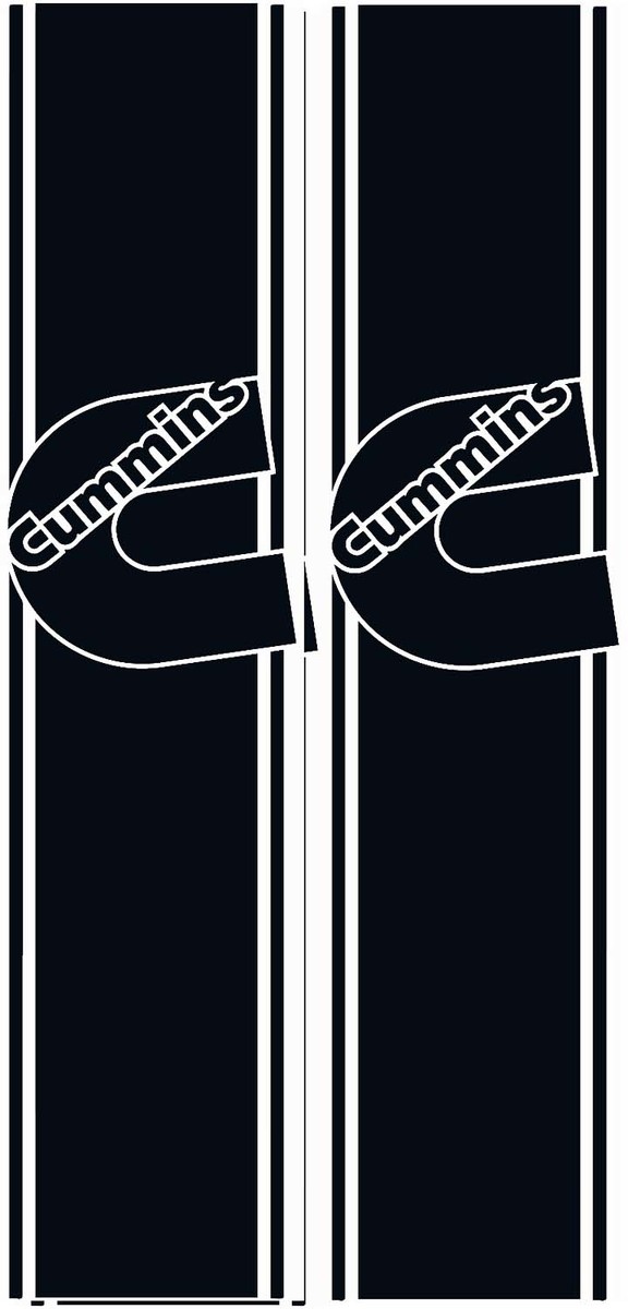 Truck bed side stripe kit set, Fits dodge, Cummins 10