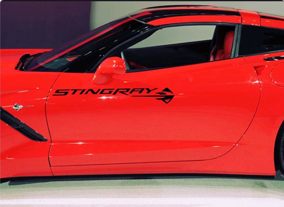 1950- 2017 Chevrolet Corvette Stingray Z06 Hood Body Door Sticker Decal New 2PC Set Z06