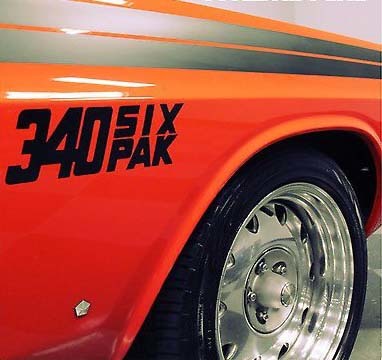 1950-2017 Dodge Mopar 340 Six Pak Viper Charger Hellcat Windshield Body Sticker Decal New 2PC Ram Hellcat Challenger