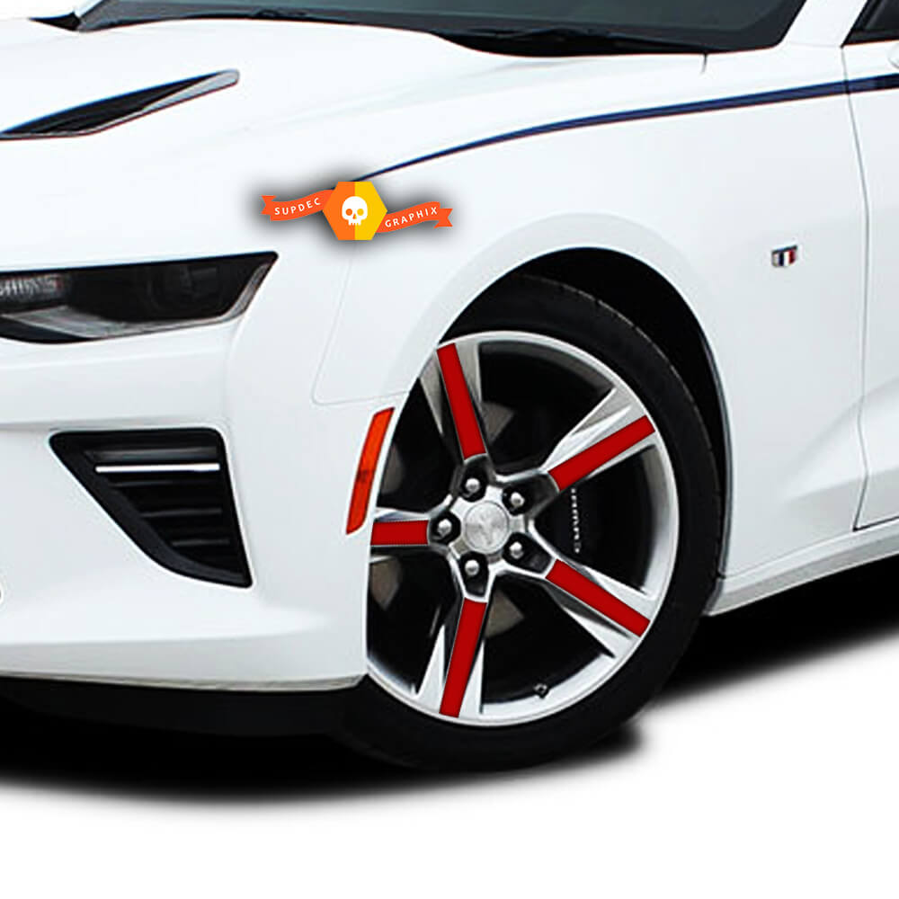 Chevrolet Camaro 2016-2018 Wheel Spokes Stickers Decals For 20