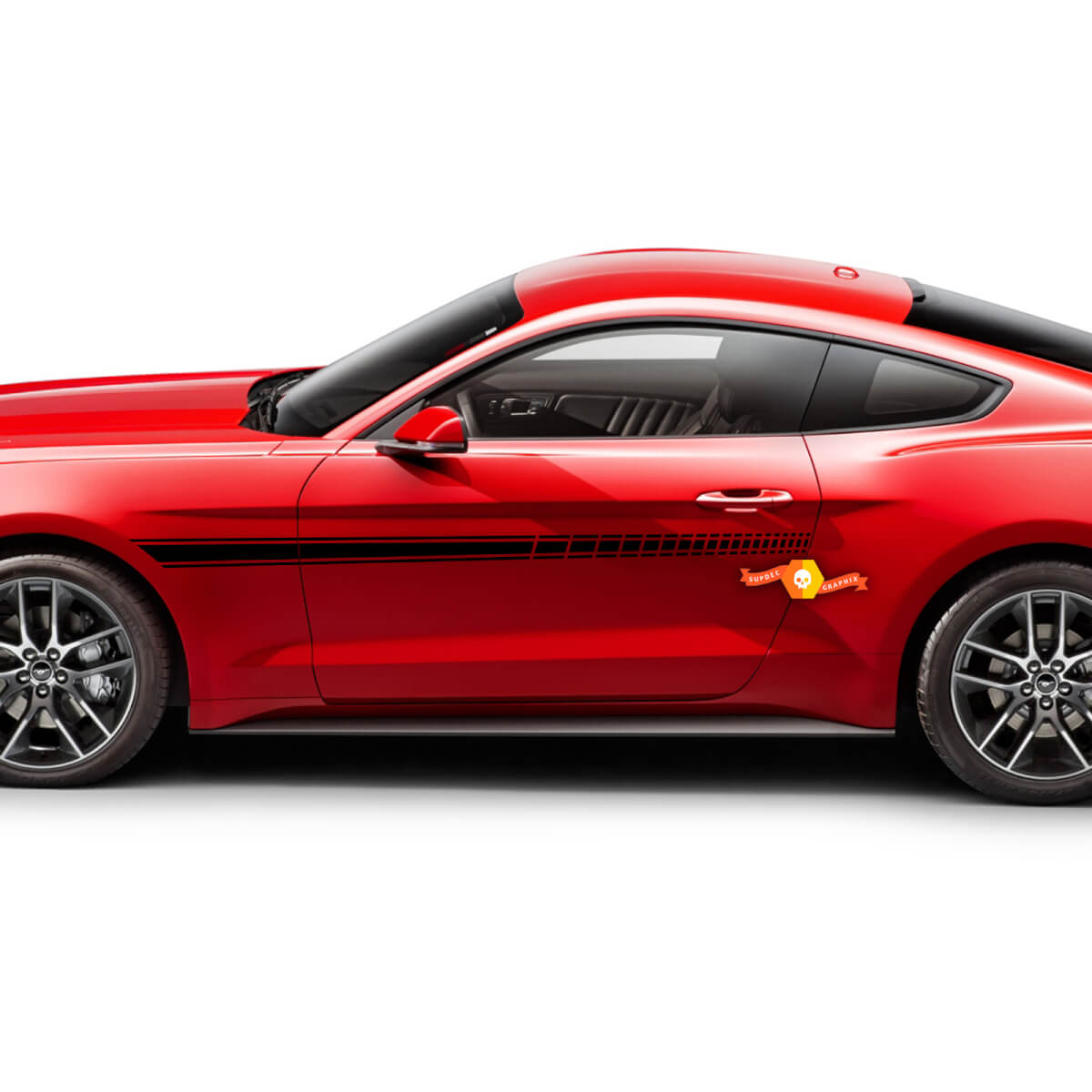 Ford Mustang 2005-2024 Side Doors Stripes Accent Decals Stickers