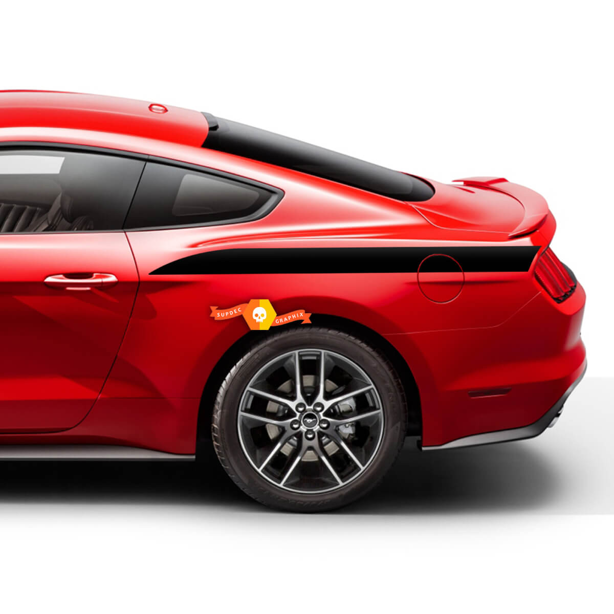 Rear Quarter Side Accent Stripes fit to Ford Mustang 2005-2024 Vinyl Decals Stickers