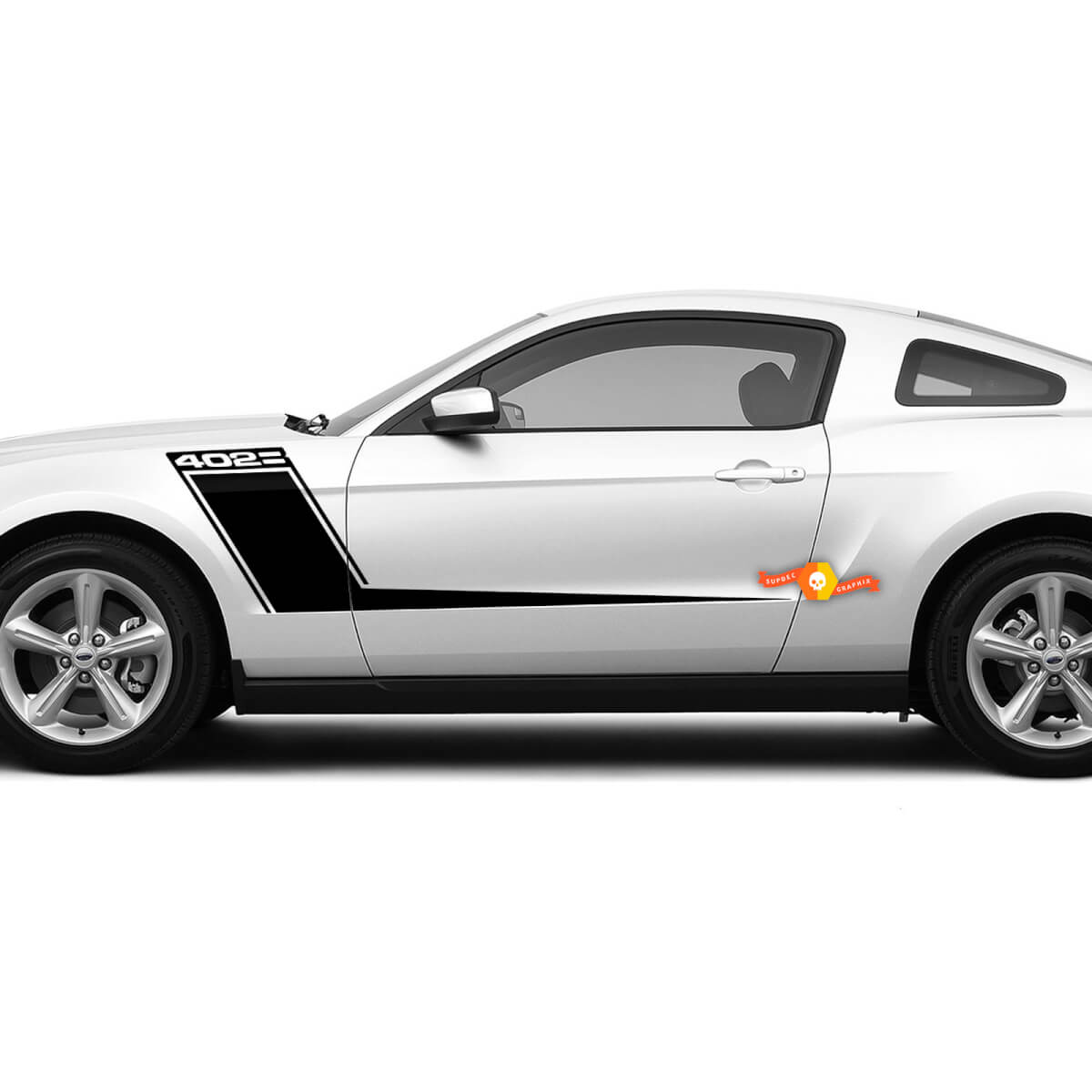 402 Front Fender Side Accent Stripes for Ford Mustang 402