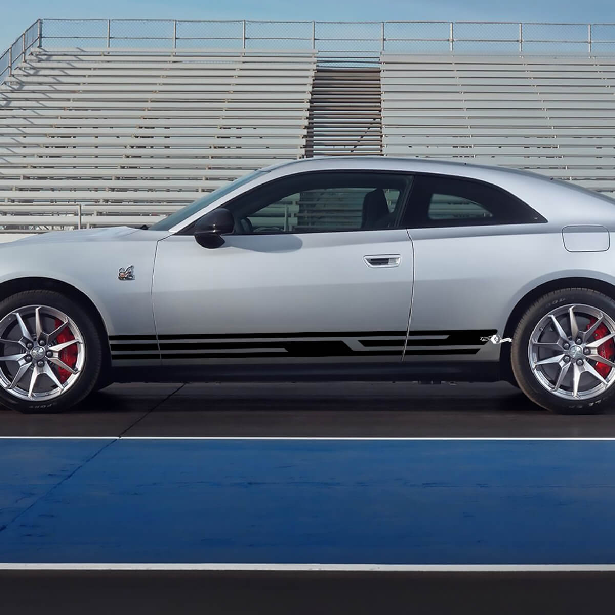 Side rocker panel decal stripes for Dodge Charger Electric 2