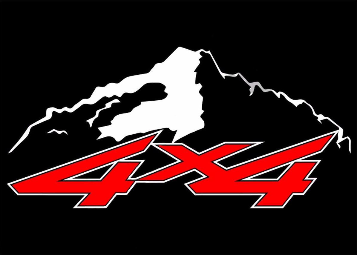 4x4 Offroad 2 Color Snowcap Vinyl Sticker Decal Fits:chevy Gmc Dodge Ford Nissan Toyota