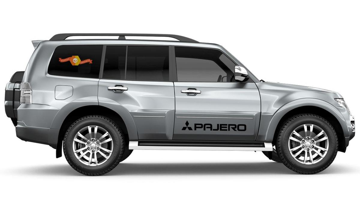 MITSUBISHI PAJERO 2x side stripes vinyl body decals sticker graphics emblem logo