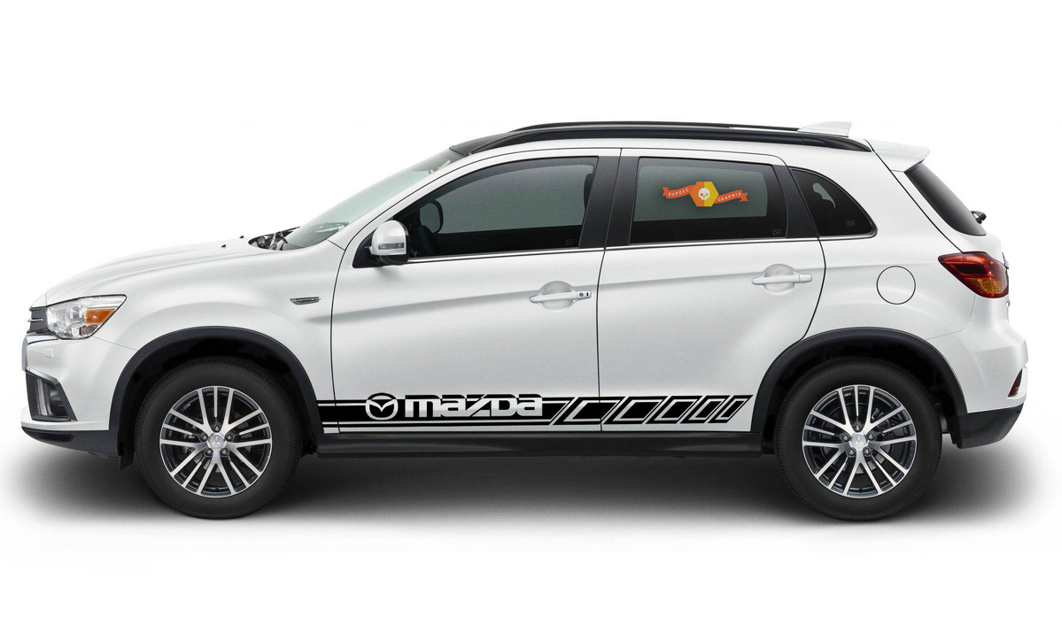 MAZDA CX3 CX5 CX7 - 2x side stripes vinyl body decal sticker logo high quality