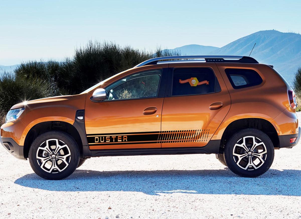 DUSTER Renault Dacia 2x side stripes body decal vinyl graphics sticker logo