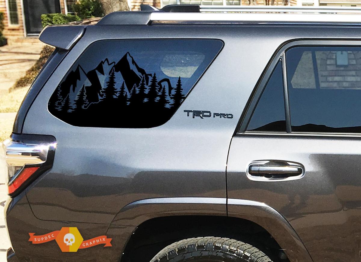 Outdoor Scene Forest Trees Windshield Decal Stickers 2010-2020 Toyota 4Runner TRD PRO windows
