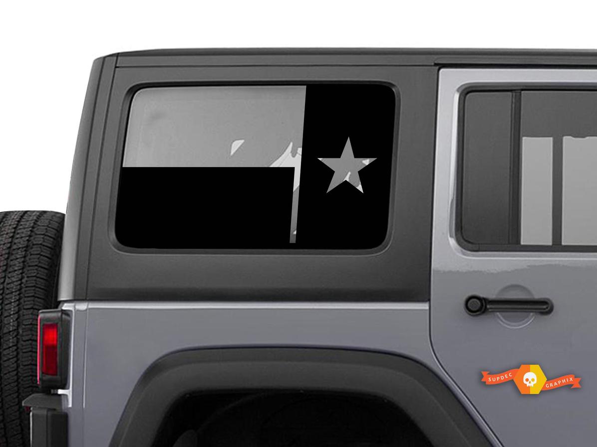 State of Texas Flag Windshield decal - fits JKU Jeep wrangler 4 door Wrangler Window Stickers