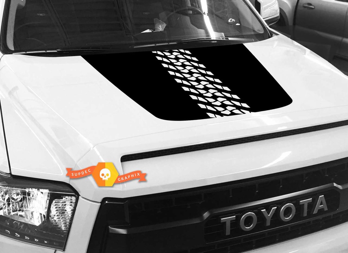 Tire Track Tread Protector Hood graphics Sticker Decal for TOYOTA TUNDRA 2014 2015 2016 2017 2018 #6
