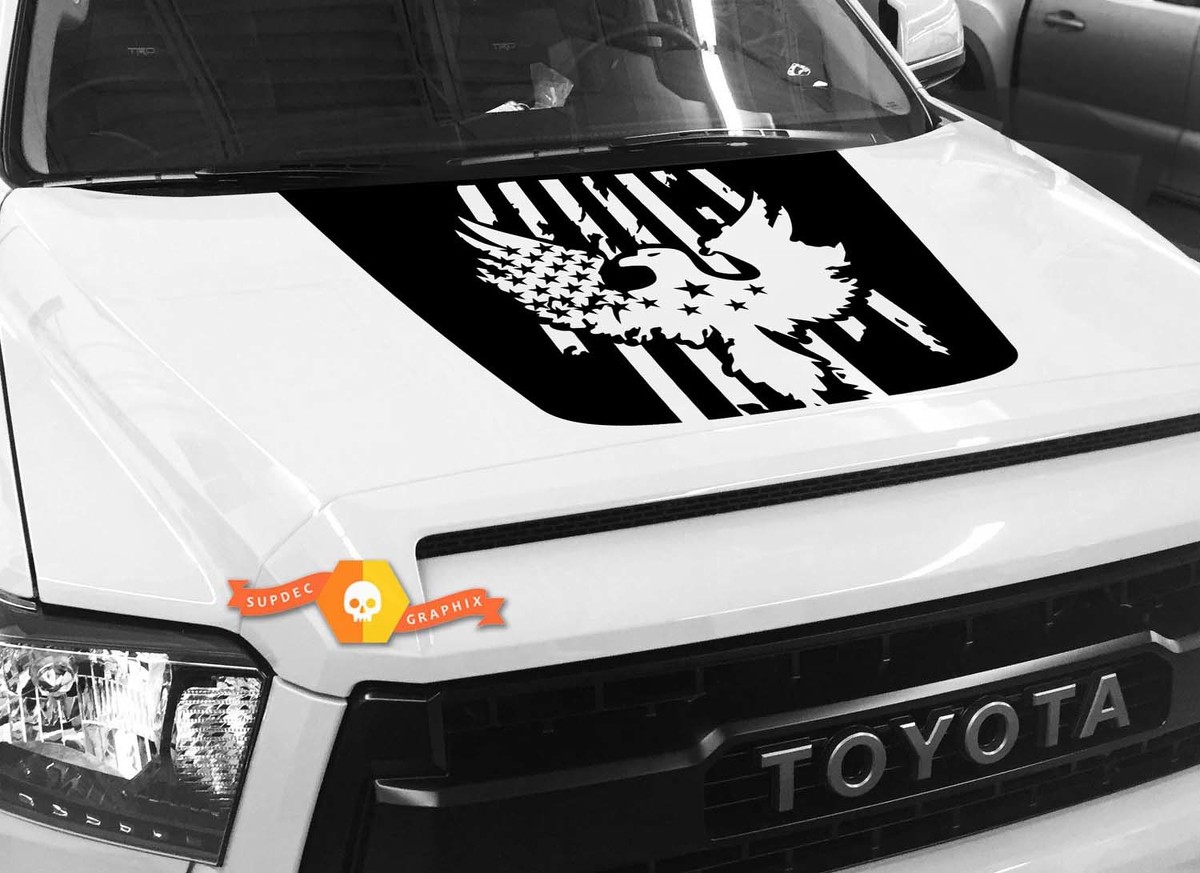 Bald Eagle USA FLAG Hood graphics Sticker Decal for TOYOTA TUNDRA 2014 2015 2016 2017 2018 #2