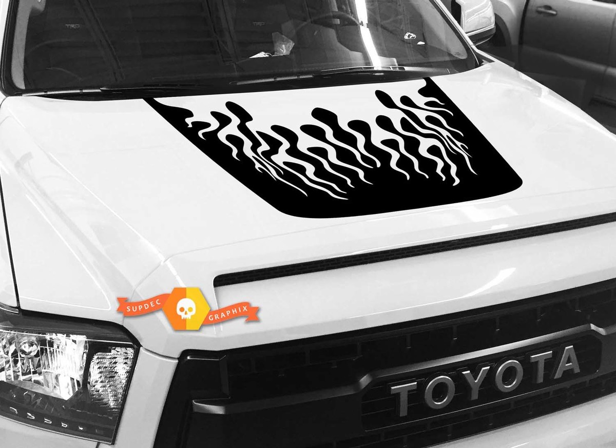 Hood Fire graphics Sticker Decal for TOYOTA TUNDRA 2014 2015 2016 2017 2018 #9
