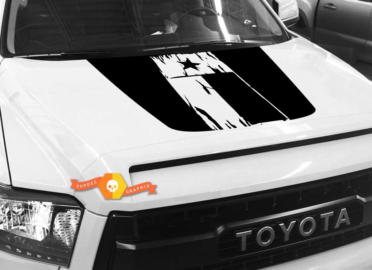 Hood Flag Texas graphics Sticker Decal for TOYOTA TUNDRA 2014 2015 2016 2017 2018 #2