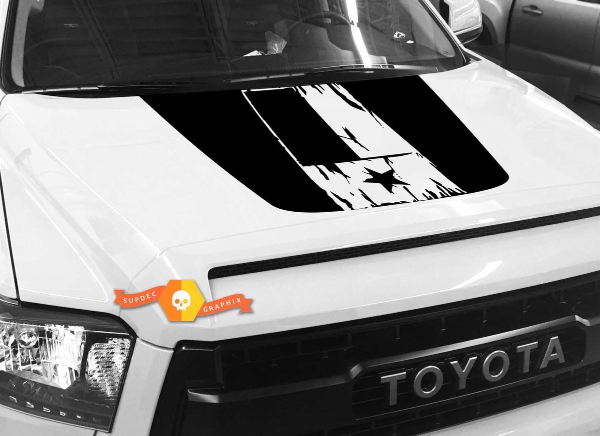 Hood Flag Texas graphics Sticker Decal for TOYOTA TUNDRA 2014 2015 2016 2017 2018 #3
