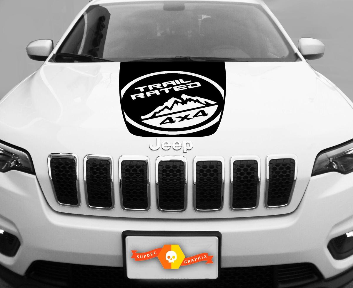 2014-2017 Jeep Cherokee Trail Rated Sport Vinyl Hood Decal Sticker Graphic 2