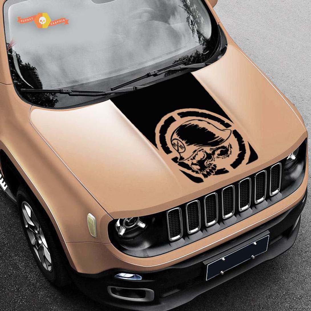 2015-2019 Vinyl Hood Sticker Decal Blackout military Metal Mulisha Jeep Renegade vinyl Graphic USA
