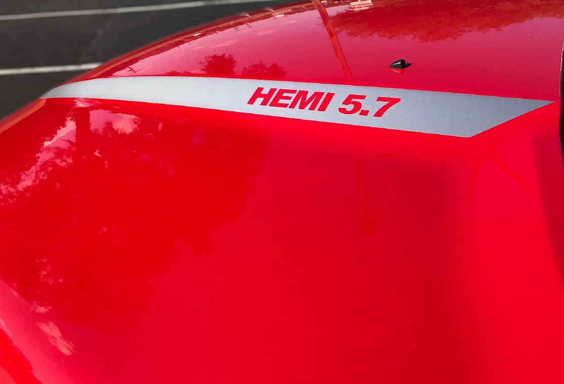 2 Dodge Ram 1500 Hemi 5.7 Hemi Hood Graphics Side stripe Sticker Decal
