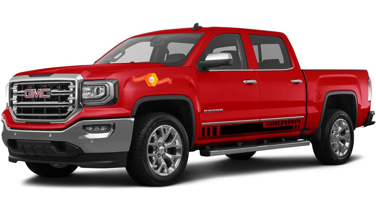 Side stripes Sticker Decal for GMC Sierra door panel graphics #3