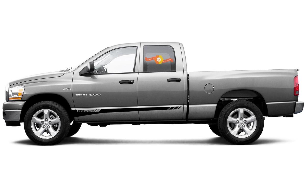 Dodge Ram mk4 2010-2018 1500 side graphics stripe Sticker Decal style 4 