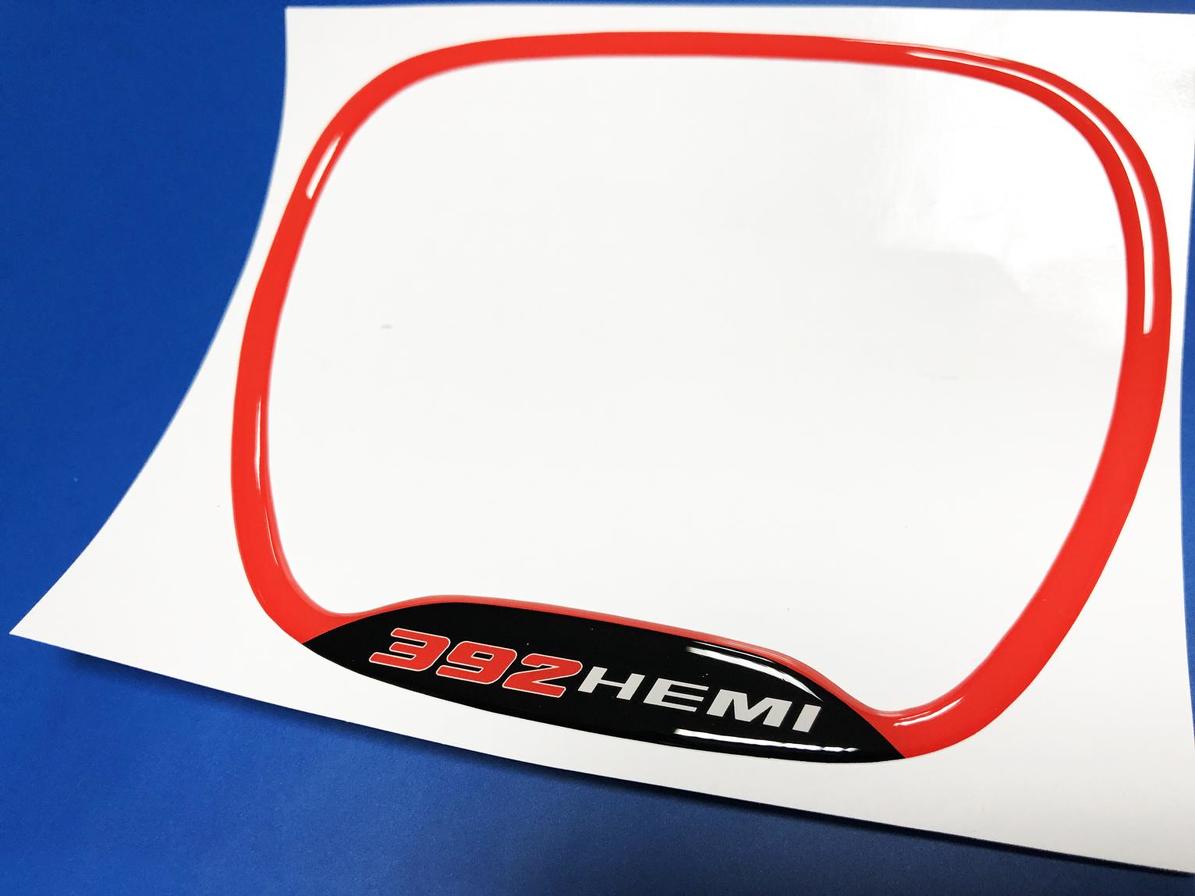 Steering WHEEL Trim Ring 392 HEMI emblem domed Sticker Decal Dodge Challenger Charger
