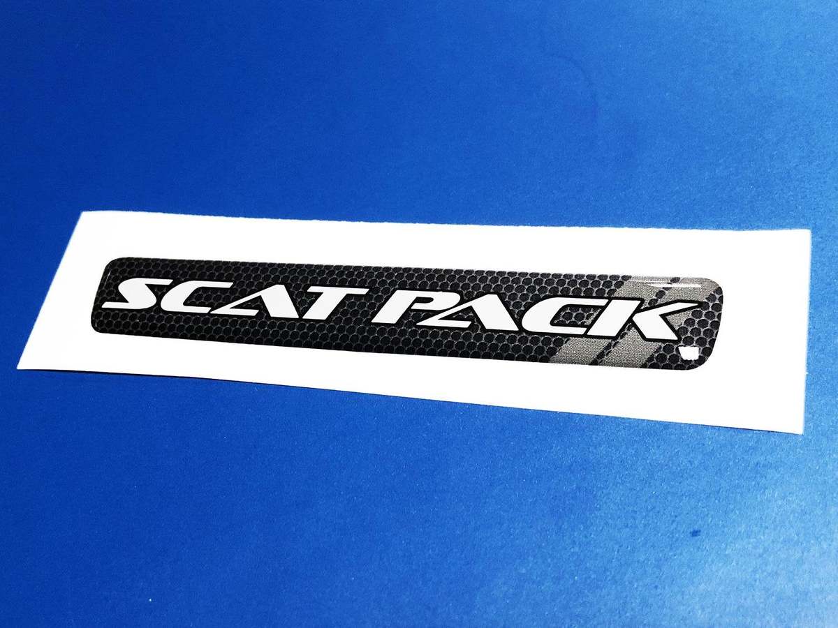 Steering Wheel Scat Pack Grille texture emblem domed Sticker Decal Challenger Charger Dodge Scatpack