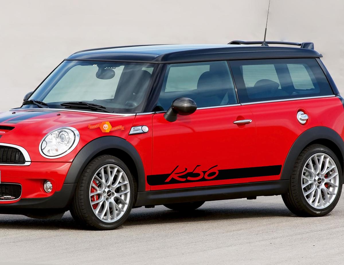 Mini Cooper R56 2006-2013 side stripes lettering porsche style graphics Sticker Decal