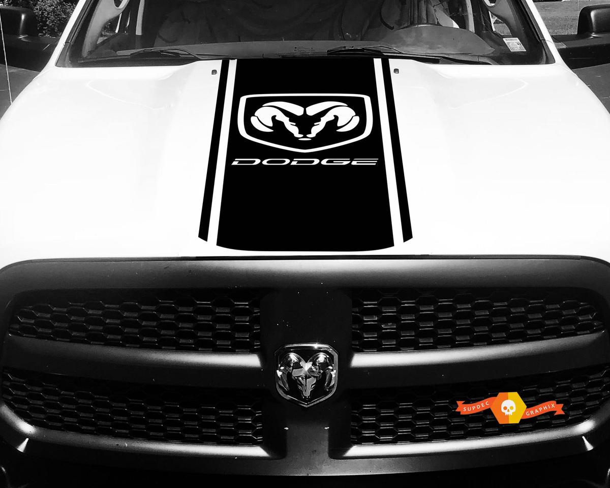 Dodge Ram 1500 2500 3500 Vinyl Racing Stripe Hemi Hood Decals Stickers #4