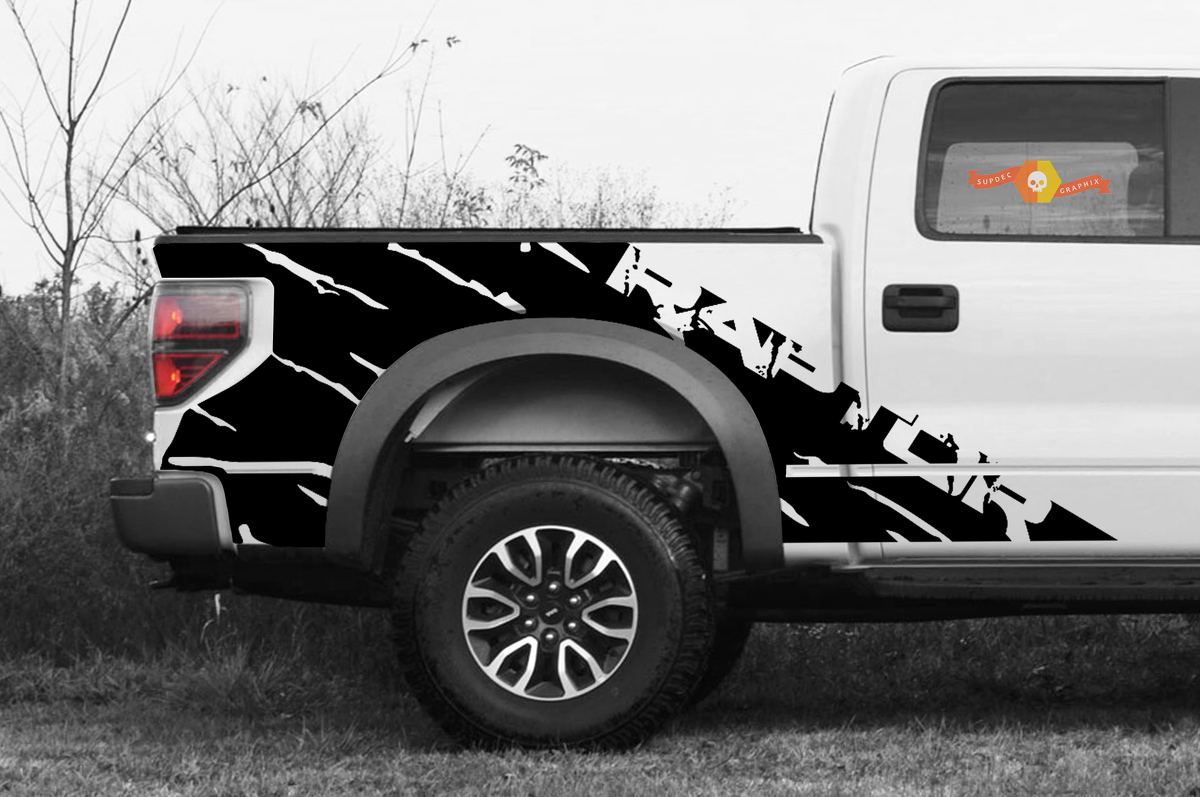 2 side Ford Raptor SVT F150 Bedside Predator Vinyl Graphics Stickers Decals
